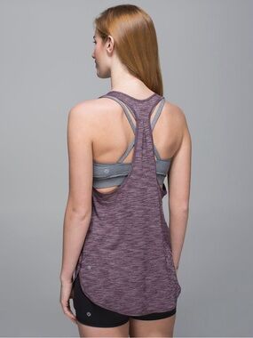 LULULEMON 105 F Singlet in Heathered Black Cherry First Release Sz. 4